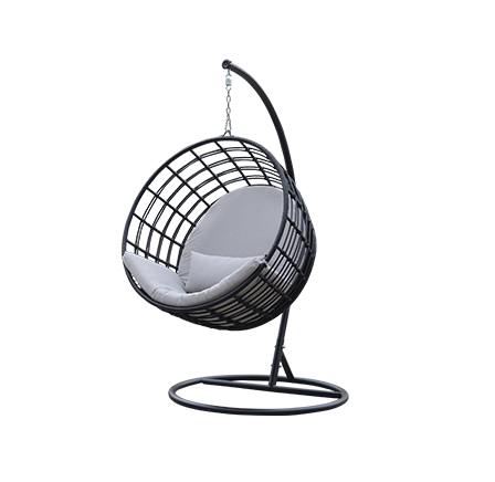 New Arrival metalowe wiszące krzesło obrotowe zewnętrzne wiklinowe okrągłe wiszące krzesło