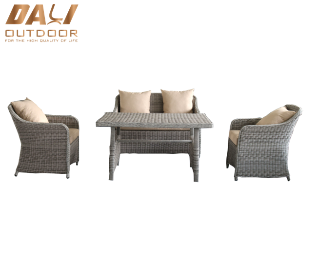 Zewnętrzna sofa z wikliny Rattanowa sofa segmentowa